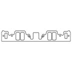 Cometic AMC 390/401CI V8 .125in Fiber Intake Mani Gasket Set-Indy Head-1.20in x 2.30in Rect. Ports