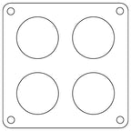 Cometic Holley 4500 Dominator .047in Fiber Carburetor Gasket - 1.75in Holes - 4-Hole