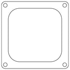 Cometic Holley 4500 Dominator .060in Fiber Carburetor Gasket - 4.775in x 4.775in - Open Plenum