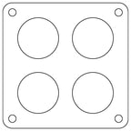 Cometic Holley Dominator 4-Hole .060in Fiber Carburetor Gasket - 2.00in Holes