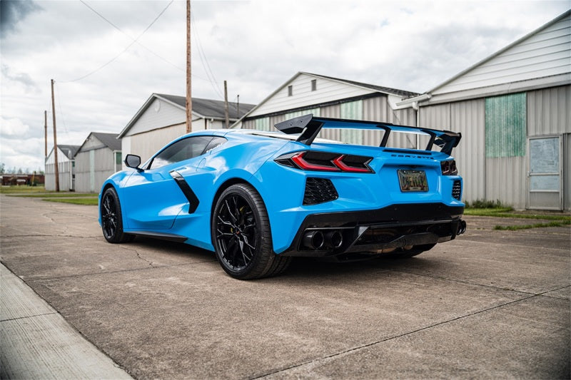 Corsa 2020-2025 Chevrolet Corvette C8 RWD 3in Track Cat-Back Delete Exhaust w/4.5in CF Black PVDTips