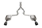 Corsa 24+ Ford MustangGT Sport Cat-Back Ex.Sys 3.0in Dual Rear Exit w/4.5in Blk PVD Pro Series Tips