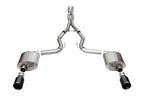 Corsa 24+ Frd Mustang GT- Sport Cat-Back Ex.Sys 3.0in Dual Rear Exit w/4.5in Blk PVD StraightCut Tip