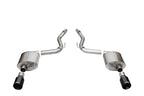 Corsa 24+ Frd MustangGT Touring Axle-Back Ex.Sys 3.0in Dual Rear Exit w/4.5in Blk PVD StraightCutTip