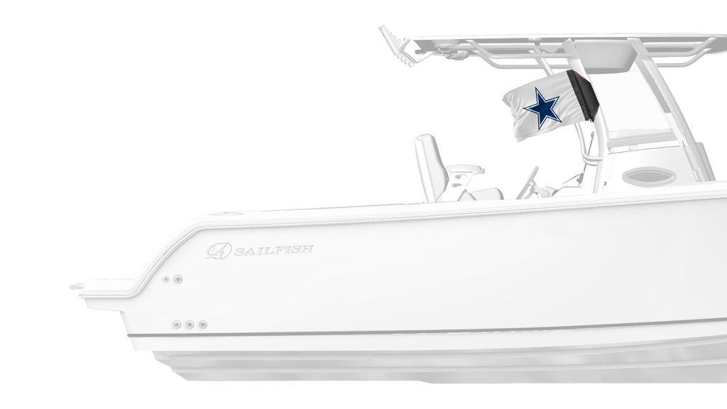 Dallas Cowboys White 11"x17" Forever Wave Flag for Boats
