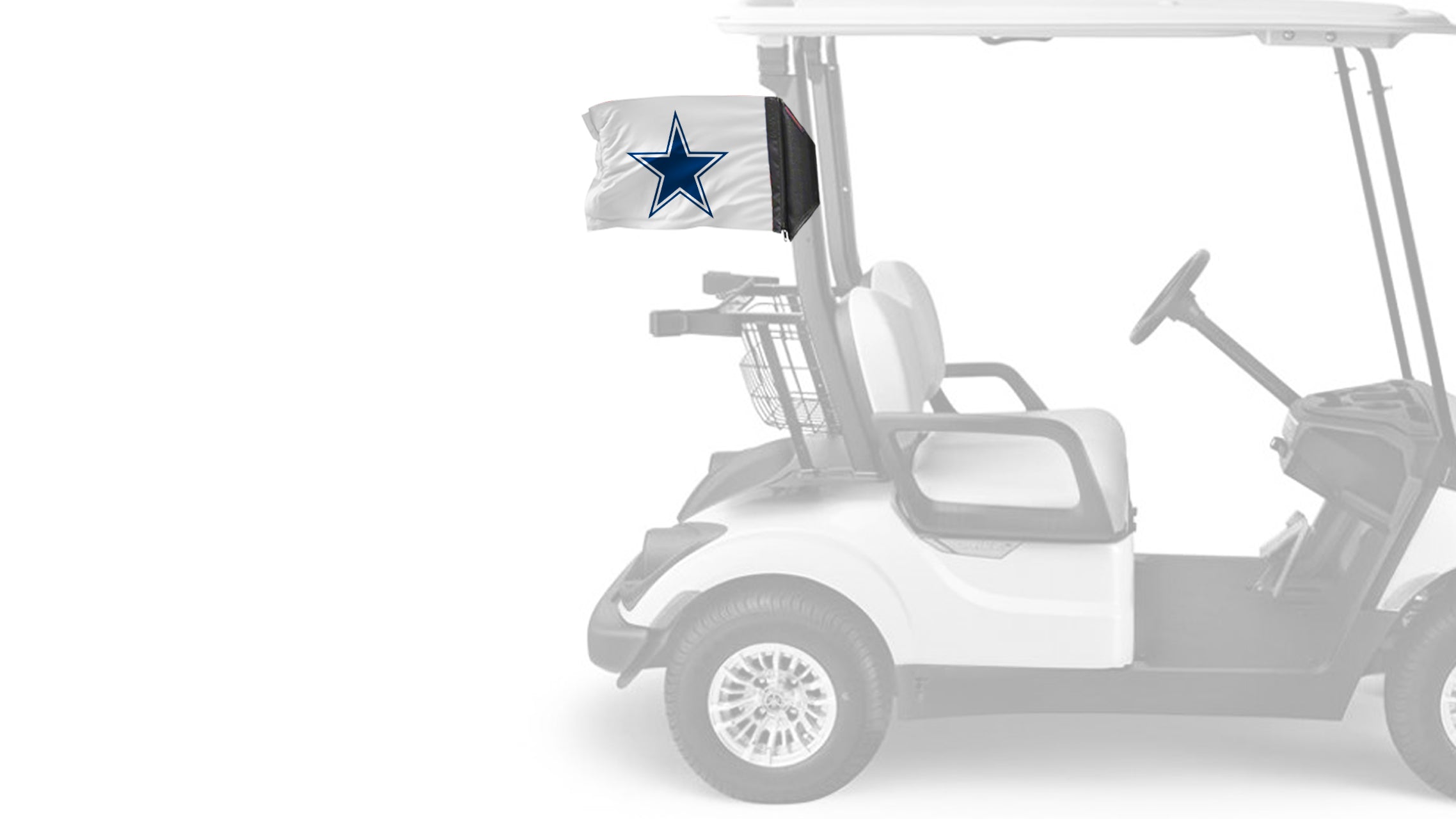 Dallas Cowboys White 11"x17" Forever Wave Flag for Golf Carts