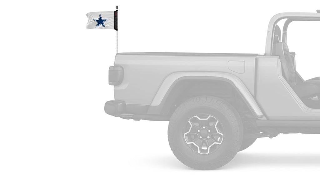 Dallas Cowboys White 11"x17" Forever Wave Flag for Bronco