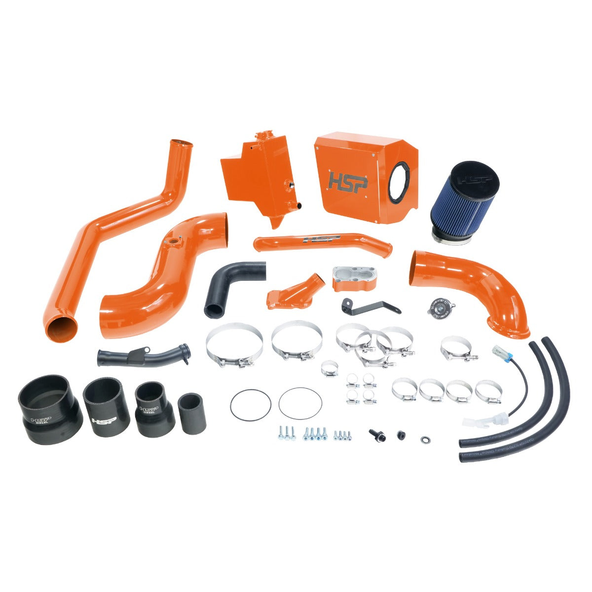 HSP Deluxe No Bridge/Cold Side Bundle Kit For 2006-2007 Silverado/Sierra 2500/3500-Flag Red