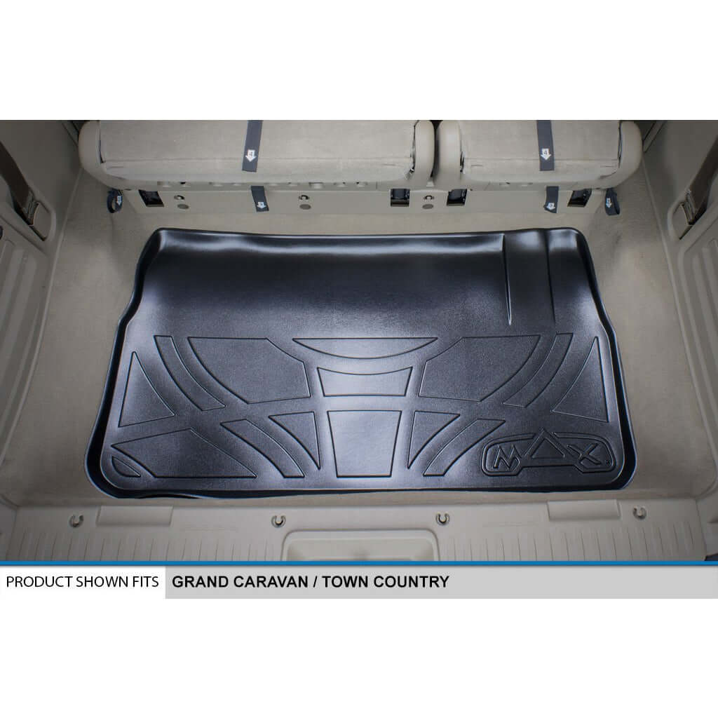 Smart Trim™ Custom Fit Floor Liners For 2013-2020 Dodge Grand Caravan with 2nd Row Bucket Seats and no Super Console