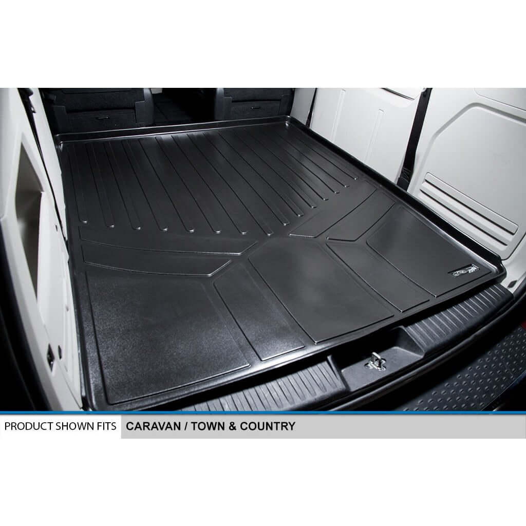 Smart Trim™ Custom Fit Floor Liners For 2013-2020 Dodge Grand Caravan with 2nd Row Bucket Seats and no Super Console