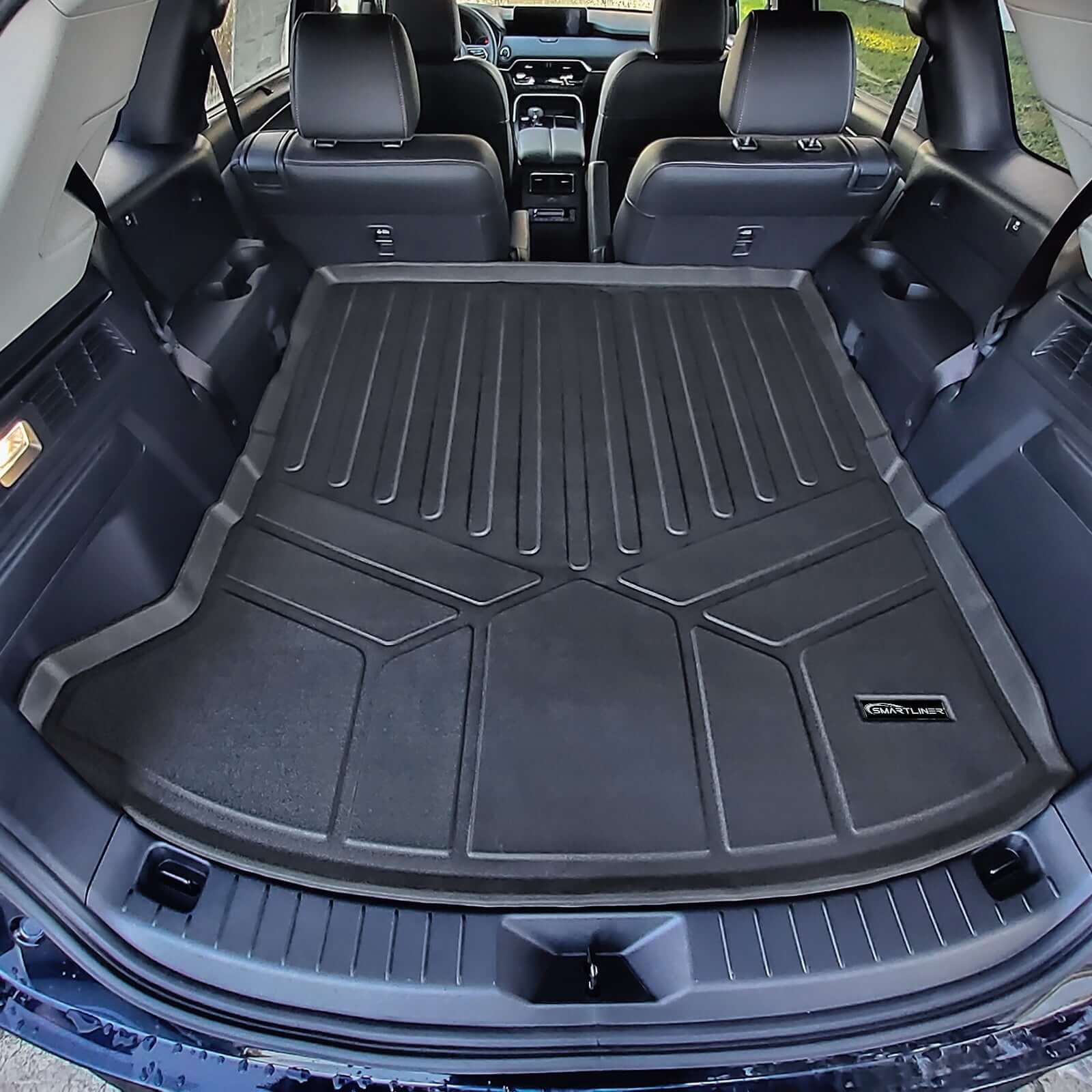 SMARTLINER Custom Fit Floor Liners For 2024-2025 Mazda CX-90 Plug-In Hybrid (Only Fits 2nd Row Bucket Seats With No Center Console)