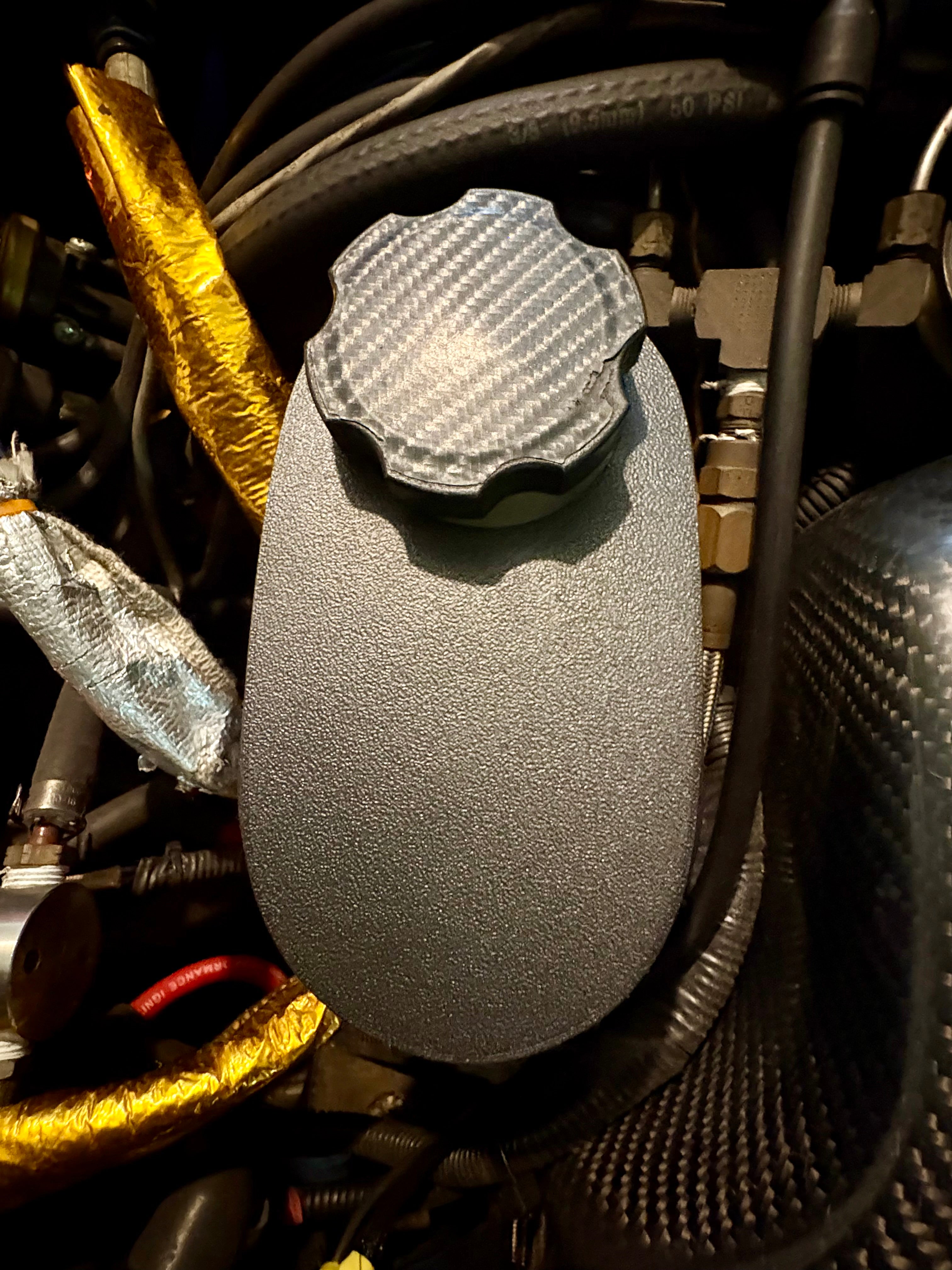 Corvette C5 1997-2004 Master Cylinder Reservoir Cover – Custom 3D Printed ASA-CF by FI Performance