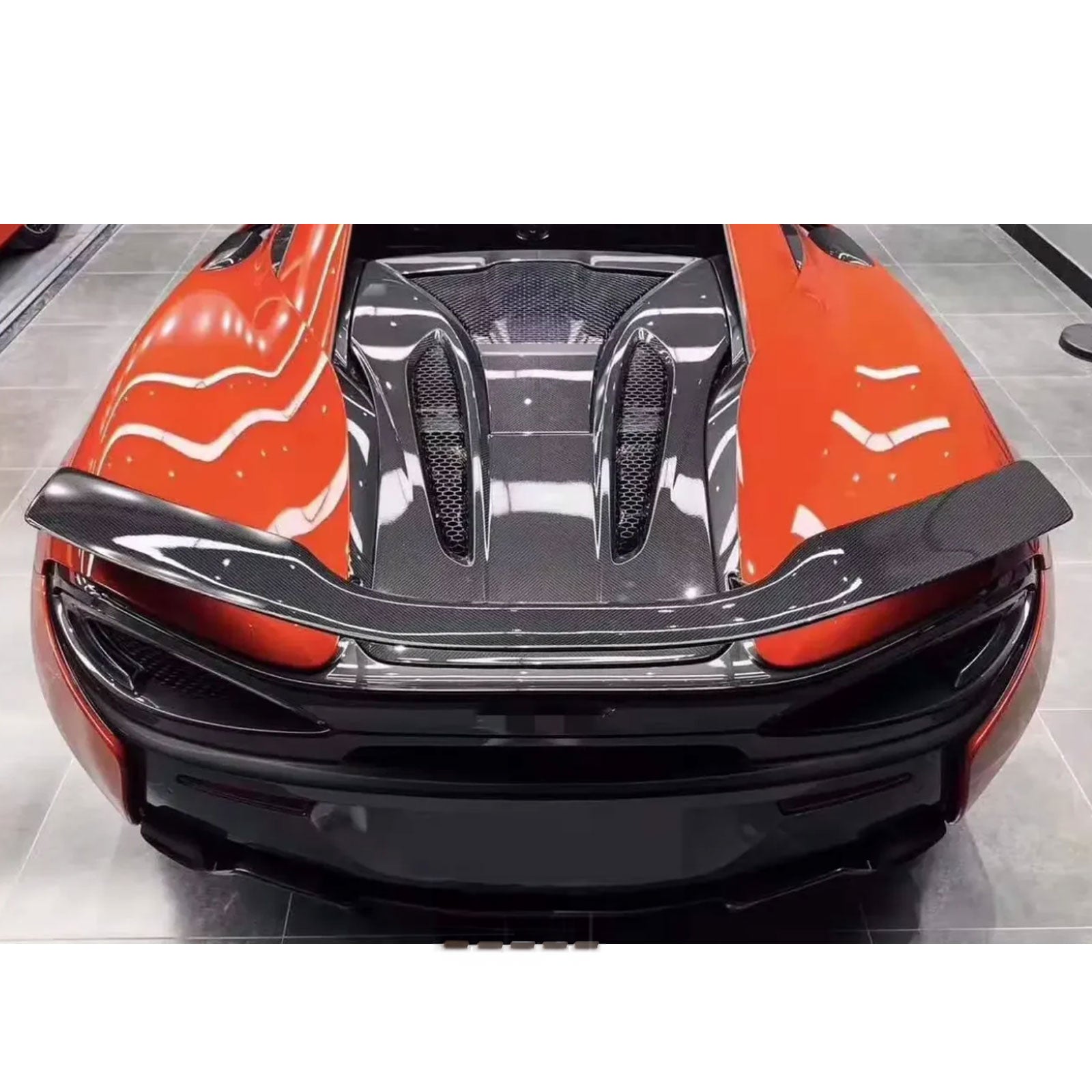 Dry Carbon Fiber Rear Engine Decklid Cover for McLaren 540 570S 570GT - Bull Boost Performance