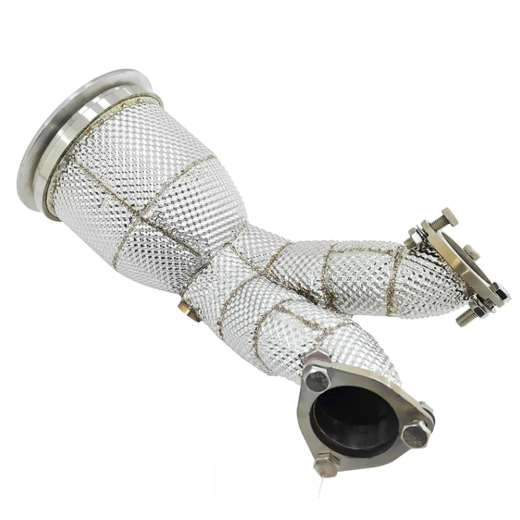 High Flow 304 Stainless Exhaust Downpipe for Audi SQ5 B9 3.0T - Bull Boost Performance
