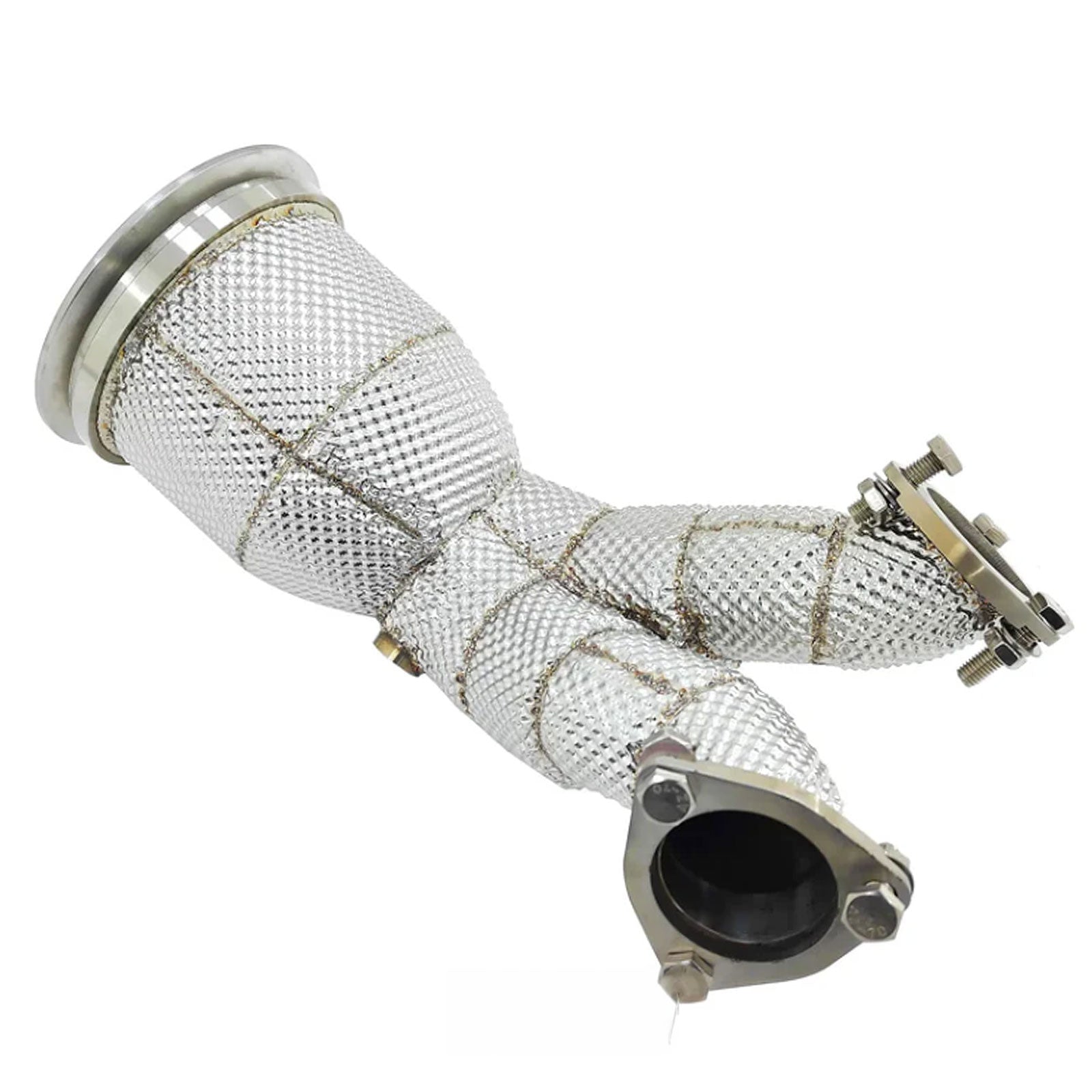 High Flow 304 Stainless Exhaust Downpipe for Audi SQ5 B9 3.0T - Bull Boost Performance