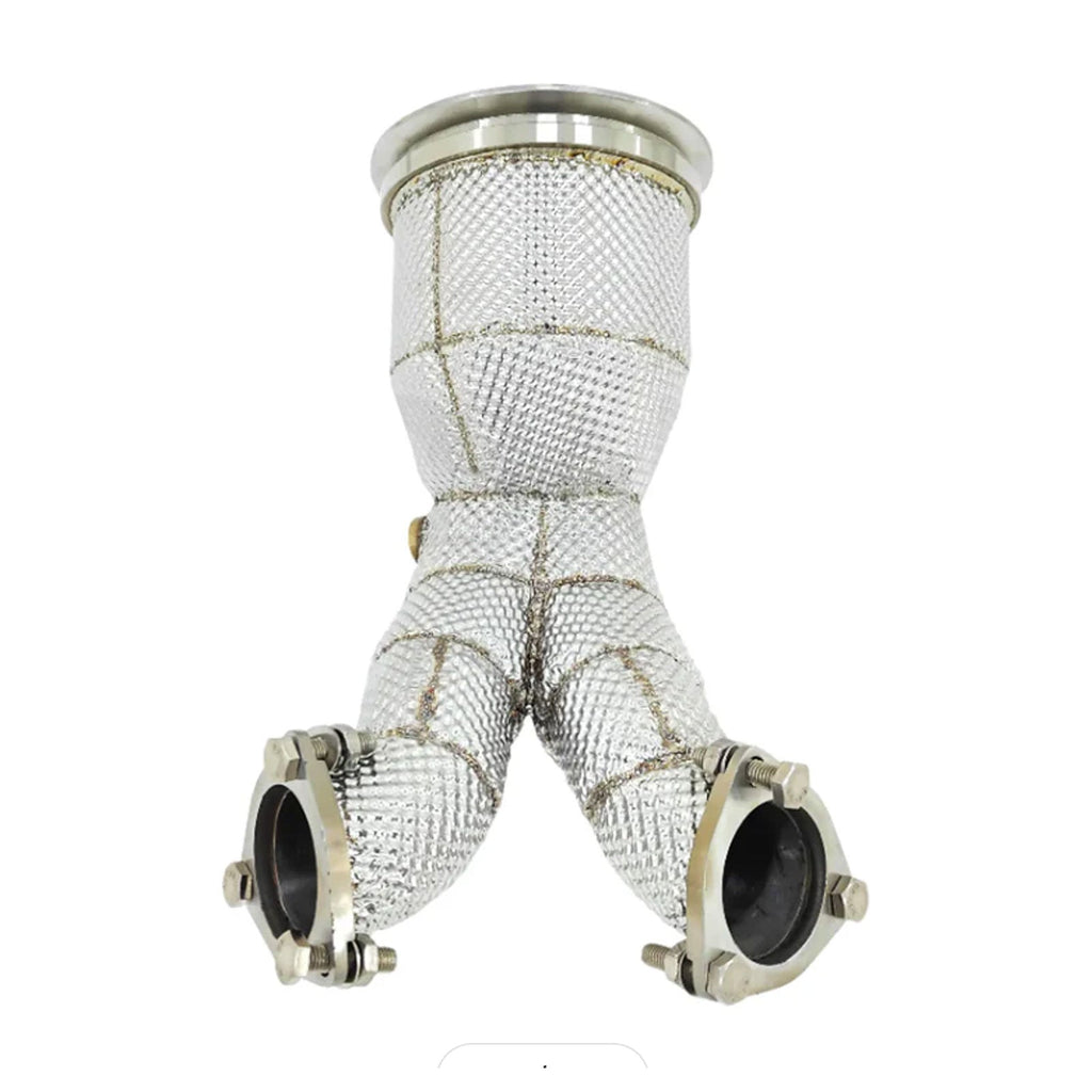 High Flow 304 Stainless Exhaust Downpipe for Audi SQ5 B9 3.0T - Bull Boost Performance