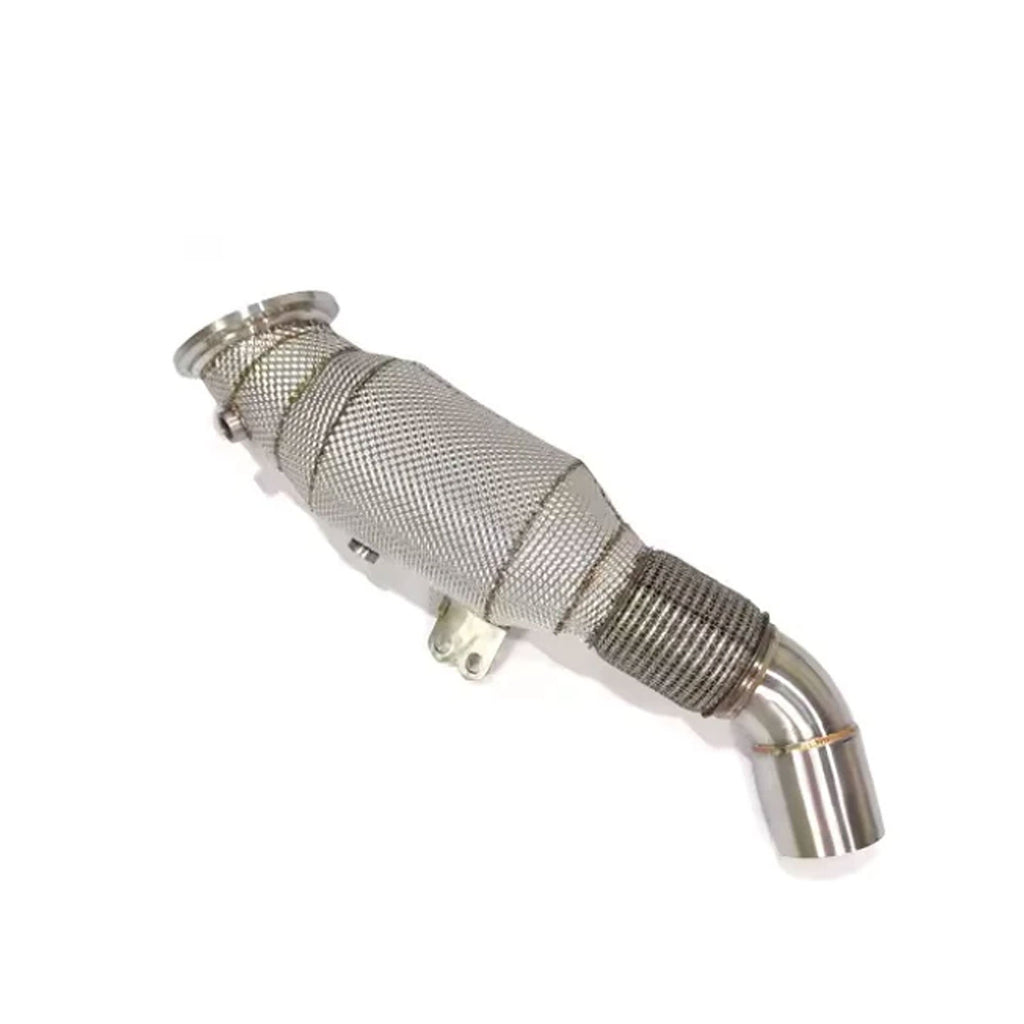 High Flow T304 Stainless Exhaust Downpipe for Toyota Supra A90 BMW G20 G29 M340i 3.0T - Bull Boost Performance