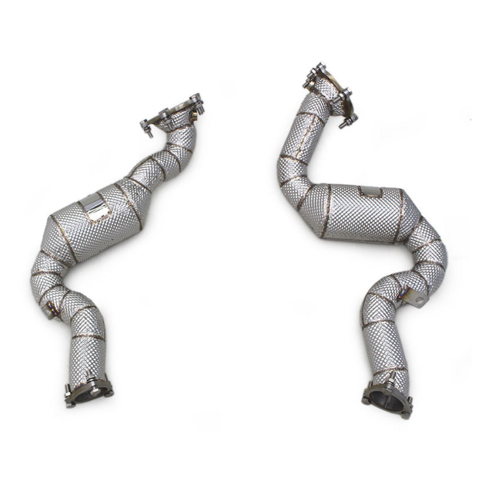 Catted High Flow 304 Stainless Exhaust Downpipe for Audi RS6 C7 4.0TT - Bull Boost Performance