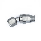 DeatschWerks 8 AN Female Flare Swivel 30-Degree Hose End PTFE - Anodized Matte Black