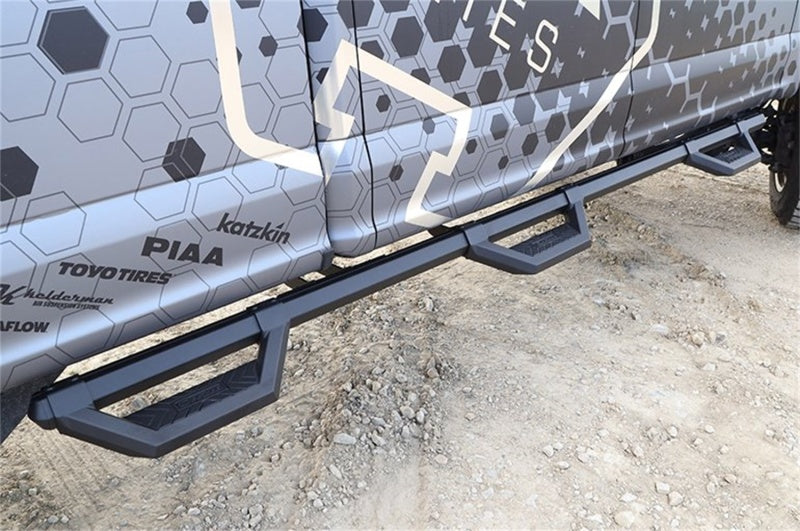 Dee Zee 99-23 Chevrolet/GMC/Dodge/Ford Full Size Truck Hex Series - 102In Side Steps (Txt Blk)