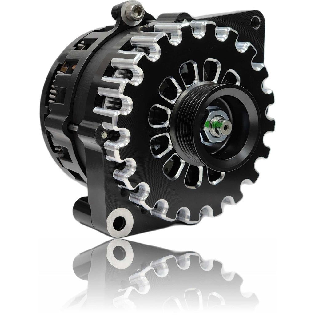 Mechman 250 Amp Alternator for Camaro / Impala / Caprice 1994 - 1996 5.7L (LT1) 3.8L - BLACK Billet finish