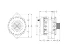 Mechman 250 Amp Alternator for Camaro / Impala / Caprice 1994 - 1996 5.7L (LT1) 3.8L - BLACK Billet finish