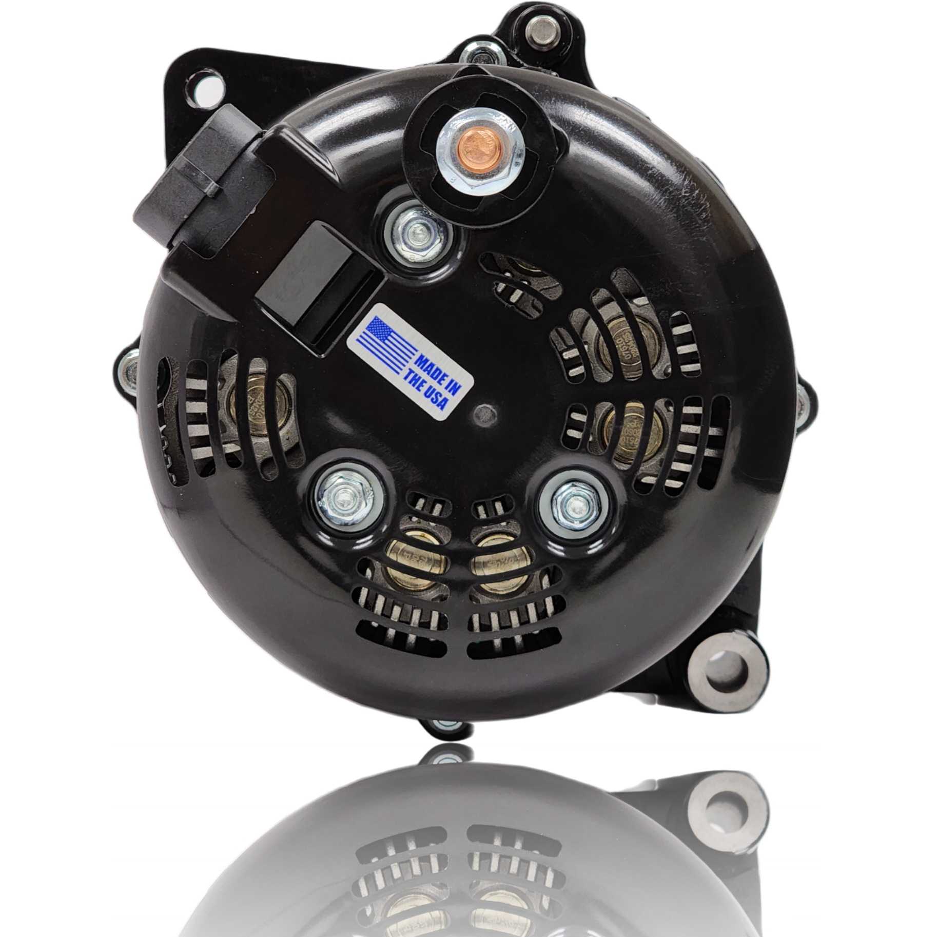 Mechman 250 Amp Alternator for Camaro / Impala / Caprice 1994 - 1996 5.7L (LT1) 3.8L - BLACK Billet finish