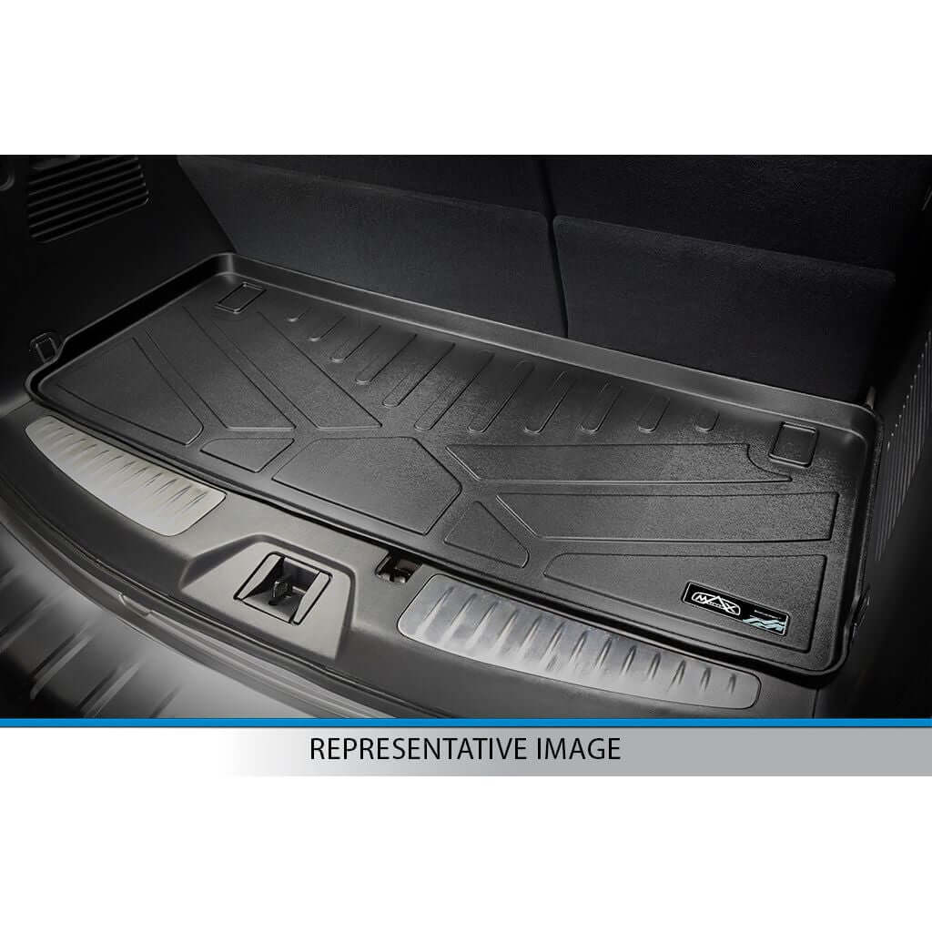 Smart Trim™ Custom Fit Floor Liners For 2019-2025 Subaru Ascent with 2nd Row Bench Seat and With Subwoofer in the Cargo Area