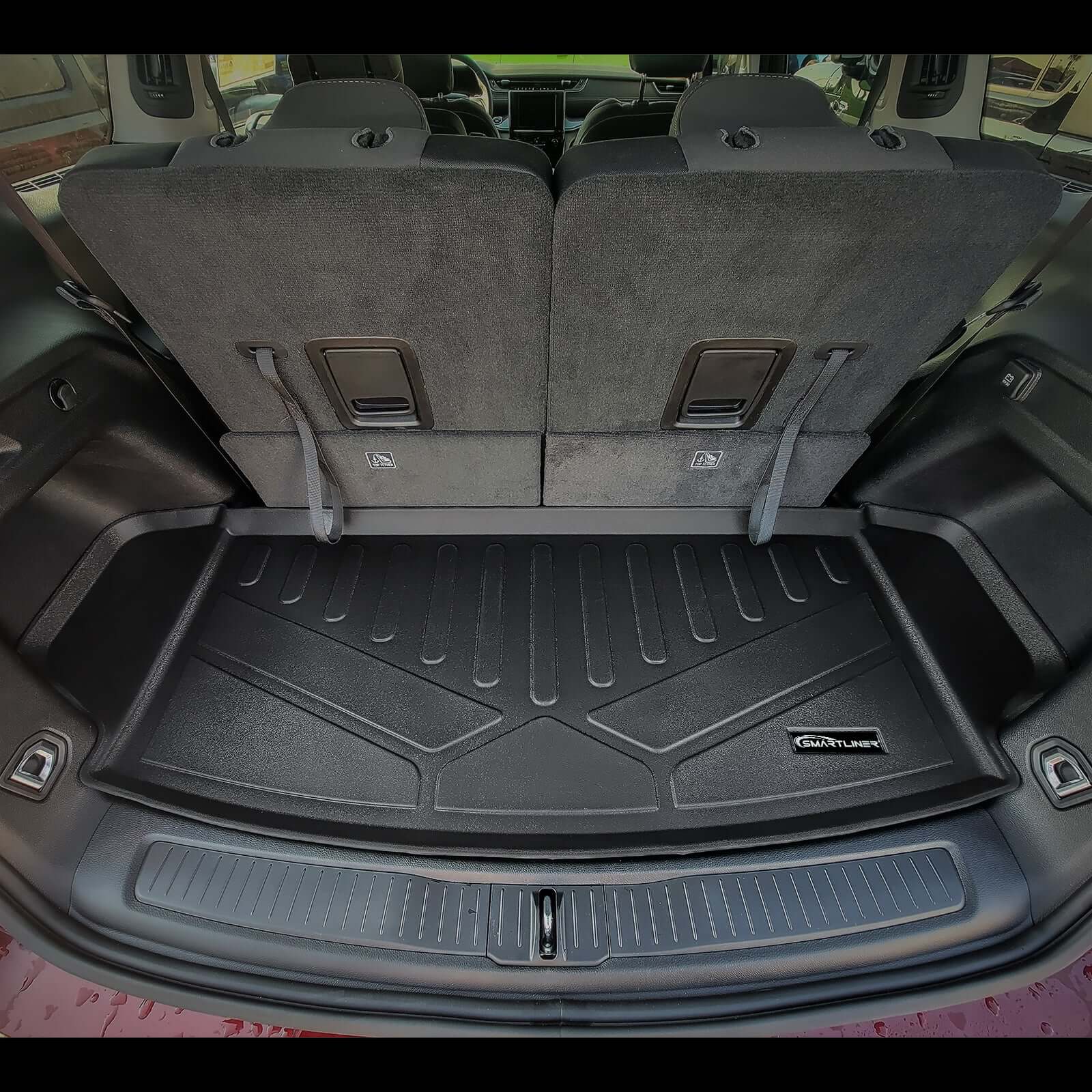 SMARTLINER Custom Fit Floor Liners For 2021-2025 Jeep Grand Cherokee L with 2nd Row Bucket Seats With Center Console (No subwoofer)
