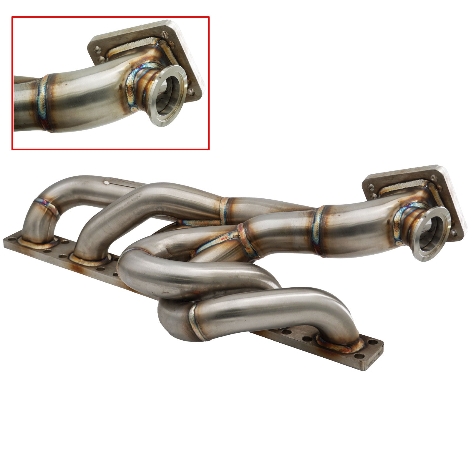 BMW E36 E46 E39 Tubular Top Mount Turbo Manifold T3 T4 Flange 44mm Wastegate - Bull Boost Performance