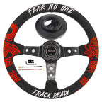 Track Ready Suede Steering Wheel For 01-06 BMW 320 325 328 330 M3 Z4 E90 Mini Cooper - Bull Boost Performance