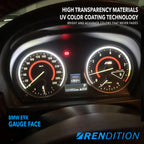 BMW E9X GAUGE FACE / GAUGE OVERLAY FOR 318, 320, 323, 325,328, 330, 335, M3
