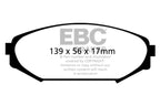 EBC 00-02 Acura MDX 3.5 Greenstuff Front Brake Pads