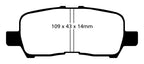 EBC 05-09 Buick Allure (Canada) 3.6 Yellowstuff Rear Brake Pads