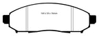 EBC 05+ Nissan Frontier 2.5 2WD Greenstuff Front Brake Pads