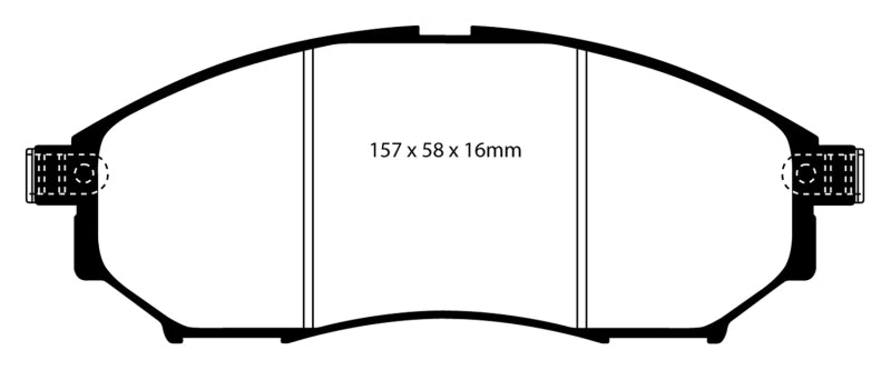 EBC 06-09 Infiniti FX35 3.5 Greenstuff Front Brake Pads