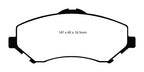 EBC 08-11 Chrysler Town & Country 3.3 Ultimax2 Front Brake Pads