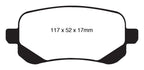 EBC 08-11 Chrysler Town & Country 3.3 Ultimax2 Rear Brake Pads