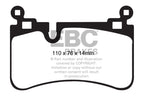 EBC 08-13 Mercedes-Benz C63 AMG (W204) 6.2 Bluestuff Rear Brake Pads