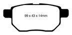 EBC 09-10 Pontiac Vibe 1.8 Yellowstuff Rear Brake Pads
