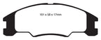 EBC 10-11 Ford Focus 1.6 Yellowstuff Front Brake Pads