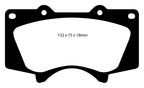 EBC 10+ Lexus GX460 4.6 Greenstuff Front Brake Pads