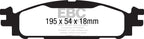 EBC 11+ Ford Explorer 2.0 Turbo 2WD Yellowstuff Front Brake Pads