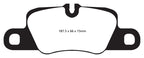 EBC 12-15 Porsche 911 (991) (Cast Iron Rotor only) 3.8 Carrera S Yellowstuff Rear Brake Pads