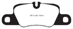 EBC 12-15 Porsche 911 (991) (Cast Iron Rotor only) 3.8 Carrera S Yellowstuff Rear Brake Pads
