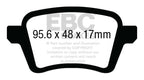 EBC 13+ Fiat 500L 1.4 Turbo Yellowstuff Rear Brake Pads