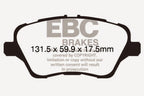 EBC 13+ Ford Fiesta 1.6 Turbo ST Ultimax2 Front Brake Pads