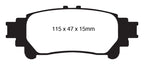 EBC 13+ Lexus GS350 3.5 RWD Yellowstuff Rear Brake Pads