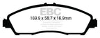 EBC 14+ Acura MDX 3.5 Greenstuff Front Brake Pads