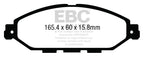 EBC 14+ Infiniti QX60 3.5 Greenstuff Front Brake Pads